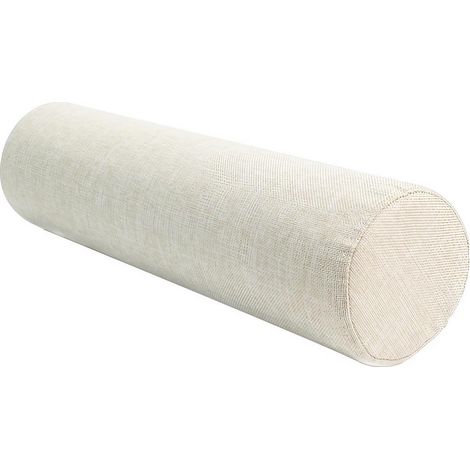 Coussin boudin rond – lin – tête/dos/jambes/yoga – beige 20x50 cm