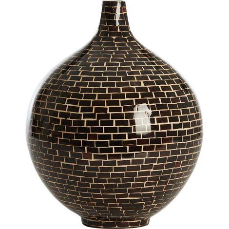 Vaso ELORZA in bambù marrone scuro naturale – Ø28x35 cm