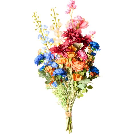 Ramo de flores artificiales arreglo floral preparado hecho a mano 75 cm multicolor Gradil (1/5)
