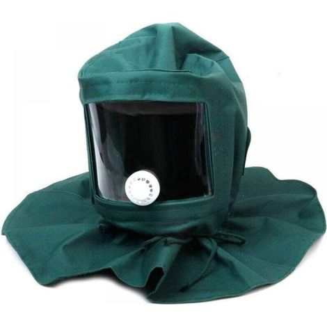 Casque Masque de Protection AntiVent Antipoussière pour Sablage Sableuse Bricolage (1/4)