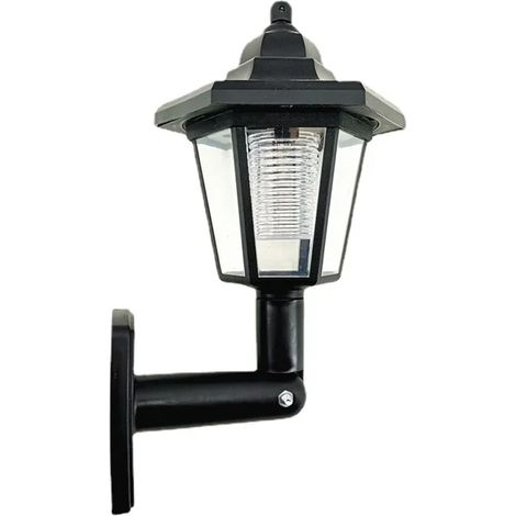 (Blanc chaud - Fixation murale, 1 pièce) Lampe solaire hexagonale étanche pour extérieur, pelouse, mur solaire, lanterne LED rétro, lampadaire de jardin, éclairage paysager (1/5)
