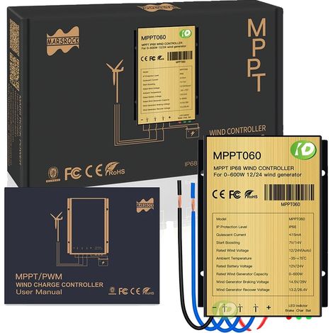 Controlador de viento, corriente máxima de 33,33 A, diseño impermeable. (1/2)