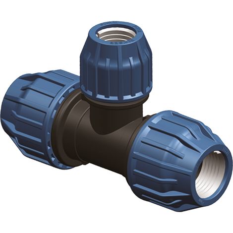 Té en PP 32x25x32 mm pour conduites d'eau PE PN16