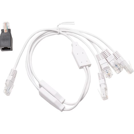 Batilec – Cordon de brassage quadruple téléphone RJ45 – Raccorde 4 prises RJ11 à RJ45 – Longueur 2m – Section 0.5mm² pour réseau performant (1/2)