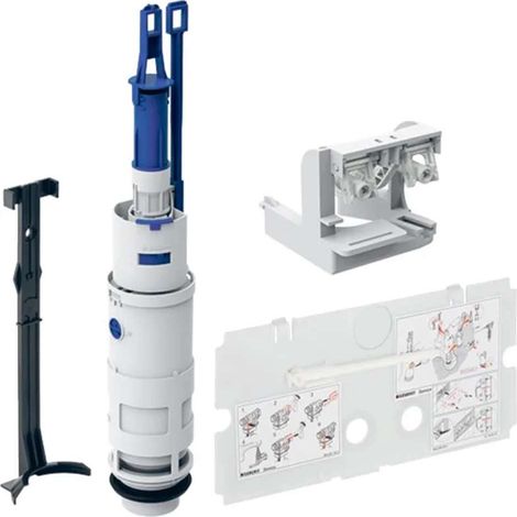 Geberit – Kit de transformation pour rinçage double touche – Mécanisme de chasse d'eau pour réservoir 110.800 – Contenu : plaque de protection, soupape de décharge