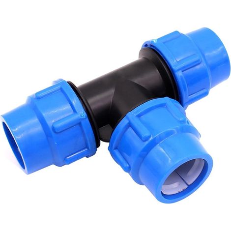 Robinetterie 3 Voies - Raccord à Vis pour Tube PE PVC - Diamètre Extérieur 25 mm - Pour Installation Sanitaire et Irrigation (1/5)