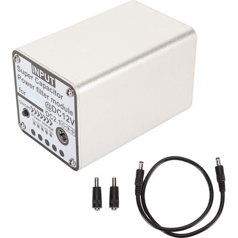 Filtre d'alimentation super condensateur 12V 3F, entrée/sortie DC2.1, condensateur électrolytique pour équipement audio-vidéo 5V (1/5)