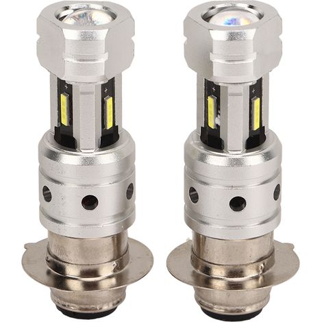 LED-Motorradlampe, 100W, langlebig, Doppellinse, H6 H6M P15D Fern-/Abblendlicht-Scheinwerferlampe mit schneller Wärmeableitung für UTV (6000K Weißlicht)