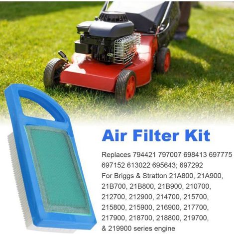 1 Kit filtre à air, préfiltre, filtre carburant, bougie, vanne, pinces, pour moteur tondeuse 8-15 CV (1/5)