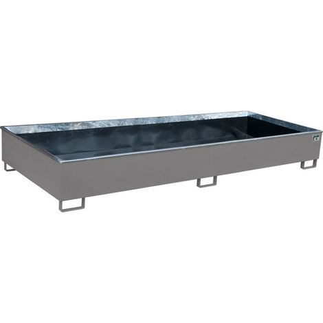 Bauer Südlohn Bac de rétention avec insert PE RW 3300-3 PE, laqué, gris souris