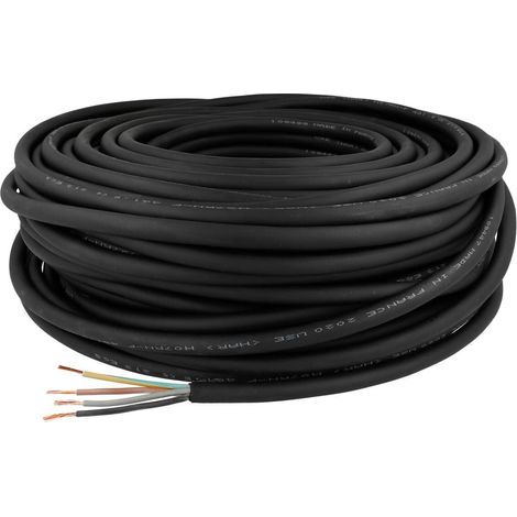 Câble souple H07RN-F 3G x 6 mm² 50m noir