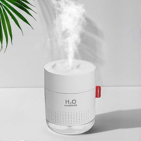 White Snow Mountain Luftbefeuchter 500 ml Ultraschall-USB-Aroma-Luftdiffusor mit beruhigendem Licht, Aromatherapie-Luftbefeuchter für Zuhause – Weiß (1/5)