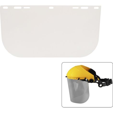 Lote de 10 - Visera de protección de pantalla de policarbonato incoloro L40xH20