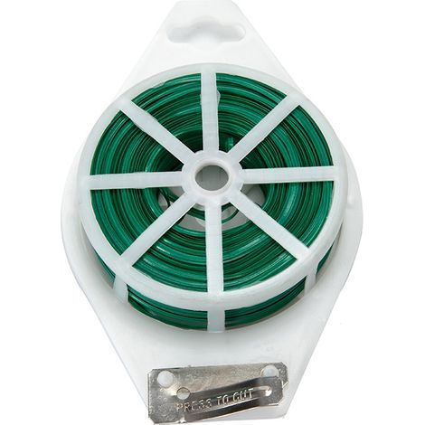 100m Climbing Plant Ties - Green Multipurpose Metal Plant Grafting Wire