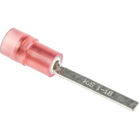 Cosse à sertir type languette, 2.2mm x 0.75mm, Rouge 16AWG 1.5mm² 22AWG 0.5mm² Non-Enveloppé (1/3)