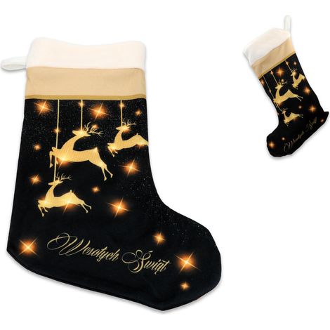 Calza di Natale per regali cervo buon Natale carmani (1/3)