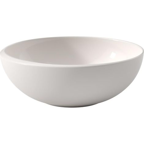 Saladier L Blanc, Garanti Lave-Vaisselle, Compatible Micro-Ondes, Saladier Rond, Bol en Céramique pour Salade, Vaisselle, Porcelaine (1/4)