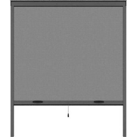 Moustiquaire de fenetre L125 x H145 cm en aluminium gris anthracite - Recoupable en largeur et hauteur (1/3)