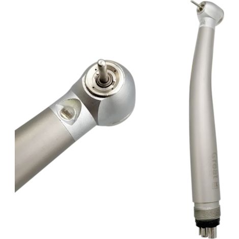 Pièce à main dentaire haute vitesse avec lumière LED et fibre optique, grande tête et 4 trous (1/5)