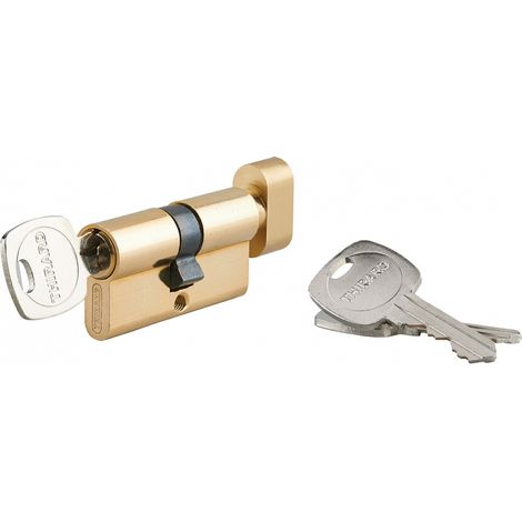 THIRARD - Cylindre de serrure à bouton 5G STD urgence, 30Bx30mm, laiton, 3 clés - THIRARD (1/2)