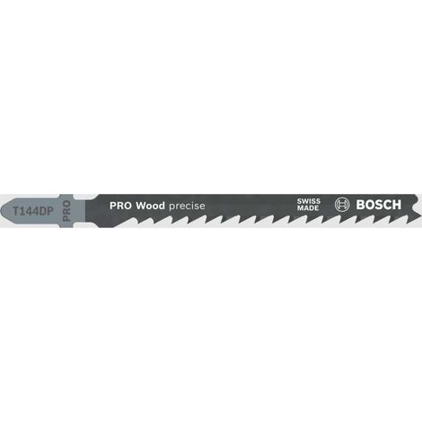 Bosch Professional 100 x Lame per seghetto alternativo T 144 DP Precision for Wood (per Legno tenero, straight cut, accessorio Seghetto alternativo)