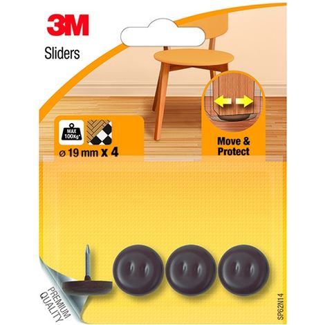 3M - 4 PATTINI PROTETTIVI CLASSICI CON CHIODO D.19 MM (1/3)