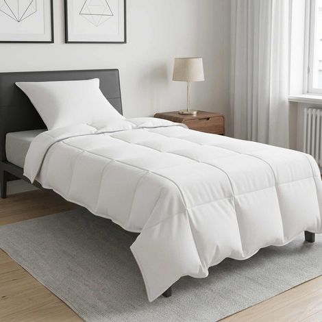 vidaXL Conjunto de Edredón y Almohadas 2 uds. Blanco Fibra de bambú (1/5)