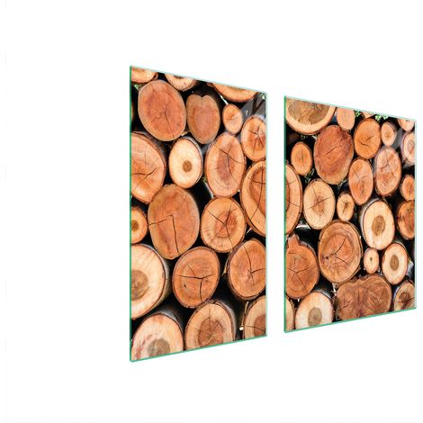 Assiette en verre et planche à découper en bois 100x52 (1/5)