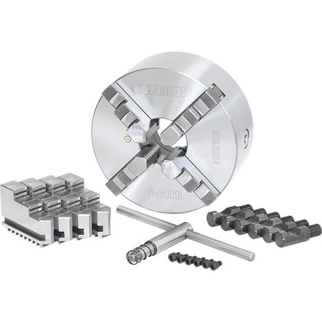 Fervi M079A/250/D1-6 Mandrino a 4+4 griffe di precisione autocentrante Camlock (1/4)