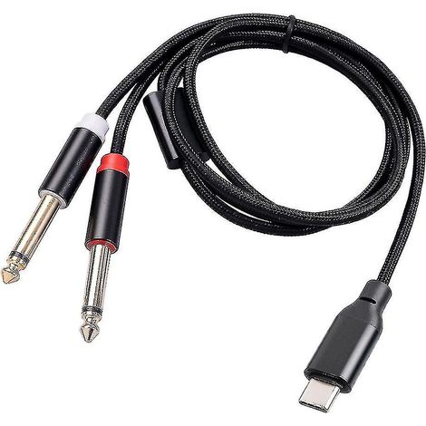 Câble audio stéréo USB-C vers double prise jack 6,35 mm, 3 mètres (1/5)