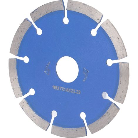 Disque Diamant 115mm Coupe à Sec Lame Circulaire pour Marbre Granit Béton Meule Abrasive Outillage (1/5)