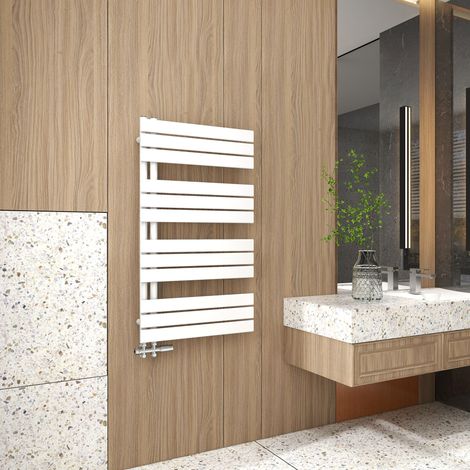 Duschparadies Design Badheizkörper Heizkörper 1042x600mm Flach Paneel Seitenanschlusss für Badzimmer Weiß 741W (1/5)