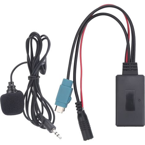Adaptateur Bluetooth, Radio sans Fil Bluetooth pour Voiture, Câble AUX, Adaptateur Mains Libres, Adapté pour Le Remplacement du Connecteur Audio Automatique E (1/5)