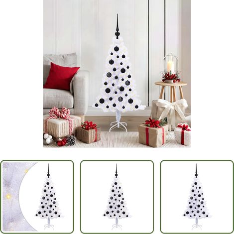 Weihnachtsbaum LED -  Künstlicher Weihnachtsbaum Weiß 120 cm PVC und Stahl