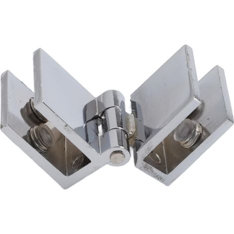 90° hinge for glass and steel shower doors, self-closing hinge (180-degree hinge) (1/5)