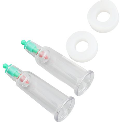 Lot de 2 ventouses pour massage des doigts avec anneaux plats en silicone pour les coudes et ventouses à vide pour massage profond du bout des doigts (1/5)