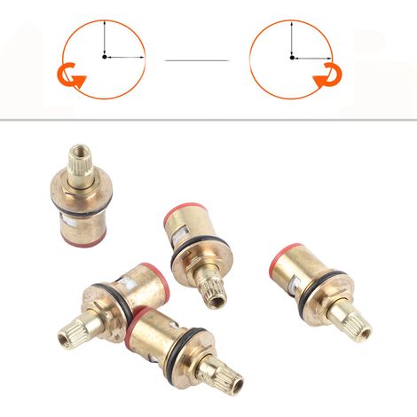 Lot de 5 noyaux de valve de robinet en cuivre, noyau en cuivre, noyau de valve en tige de fer, accessoires pour robinetterie (1/5)