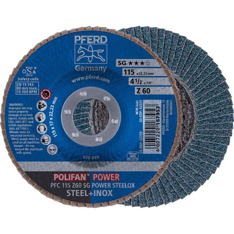 PFERD TOOLS PFERD Fächerschleifscheibe Z 80SGP POWER 115mm K80 (1/2)