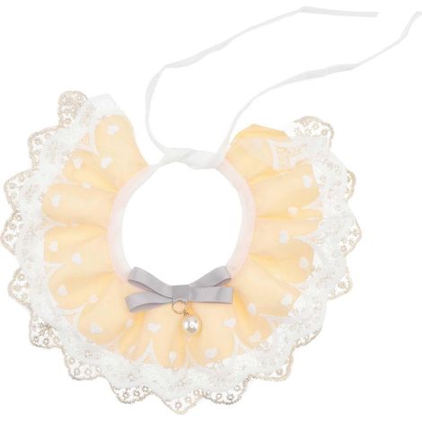 Hundehalsband mit Lätzchen für Haustiere, 2er-Pack, hellgelb, weich und attraktiv (1/5)