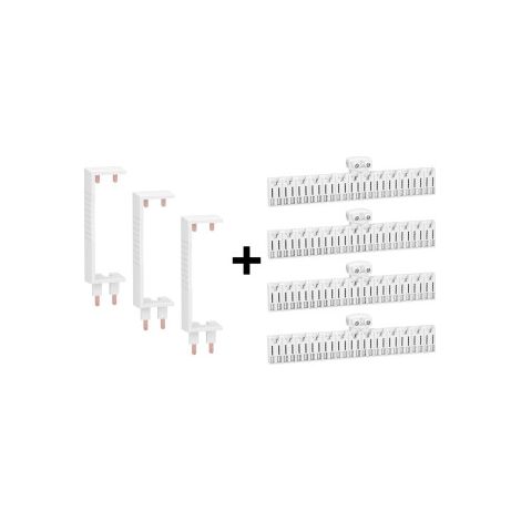 Schneider - Resi9 XE - LOT de 3 Peignes Verticales + 4 Horizontales 13M - Ideal Tableaux 4 rangu00e9es - Ru00e9f. : R9EXHC13x4+R9EXVx3 (1/2)