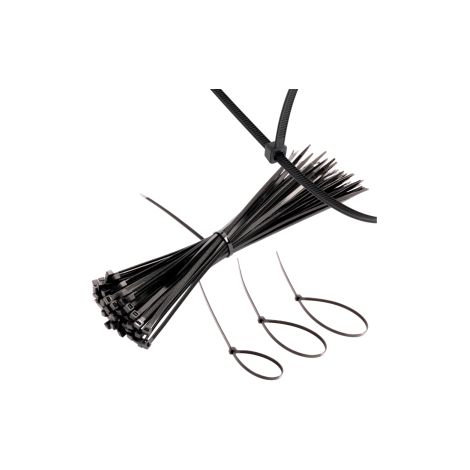 Brida de sujeción de nailon de 2,5 x 200 mm, 100 unidades, KD10863