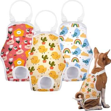 Dog Sanitary Suit - Dog Puppy Diapers, Washable Pants with Straps (XL) (1/5)