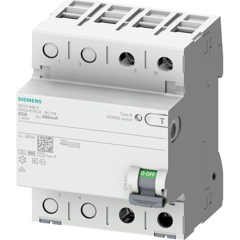 Interrupteur différentiel Siemens 5sv3322-4 type b 30mA 25A
