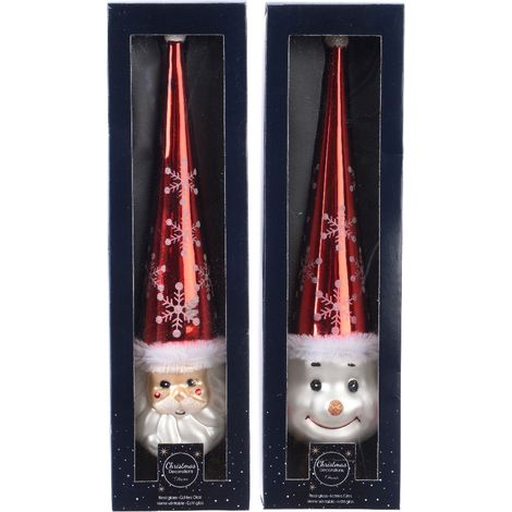 Kaemingk Weihnachtsbaumspitze rot weiß Weihnachtsbaumspitze (1/3)