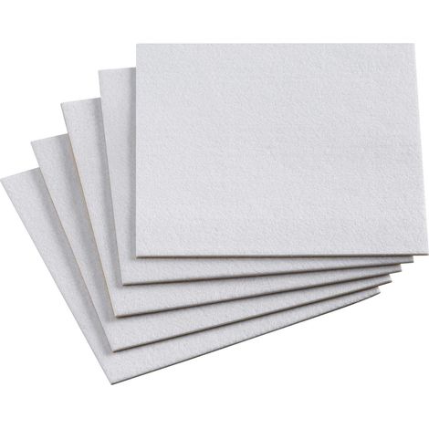 Meister 645546 - Ritaglio di feltro adesivo, 200 x 200 mm, 5 pezzi colore: bianco