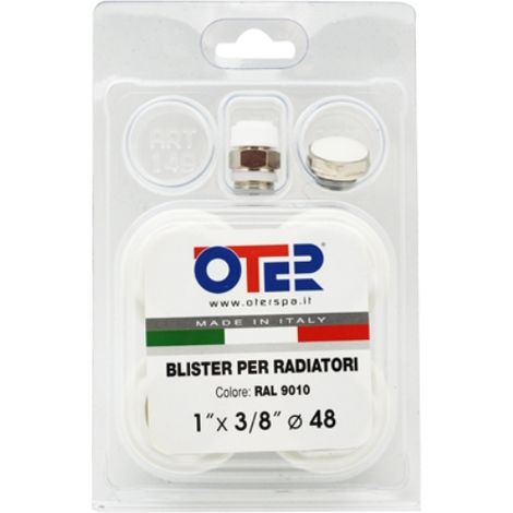 KIT BLISTER PER RADIATORI IN GHISA Misura: FL 48    1" x 3/8"