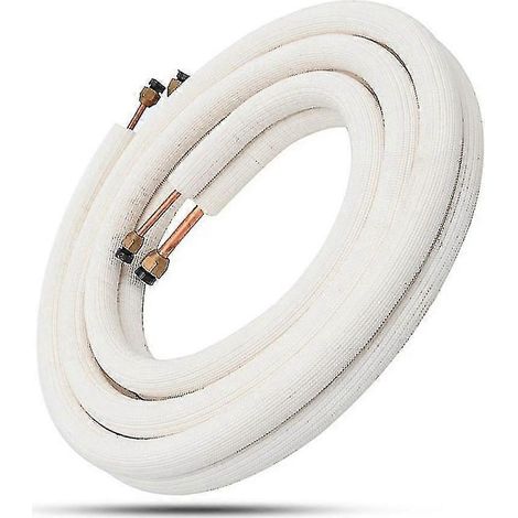 Ensemble de 3 tubes serpentins de climatiseur de 1/4 po et 3/8 po, fil de cuivre isolé, pièces de climatiseur R-Yvan (1/4)