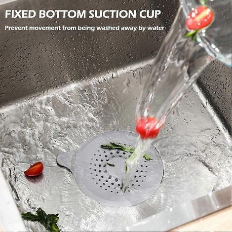 Grande ventouse pour bonde de douche, récupérateur de cheveux, filtre en silicone anti-obstruction pour lavabo et baignoire, crépine X6U3 (1/4)