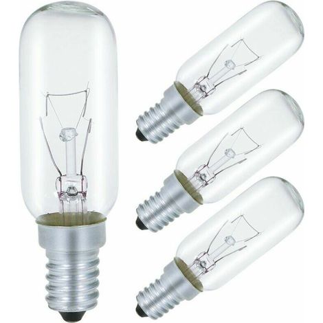 Ampoule Pour Hotte Aspirante E14 40W, T25 230V Ampoule Incandescence Blanc Chaud 2700K Dimmable, Lot de 4