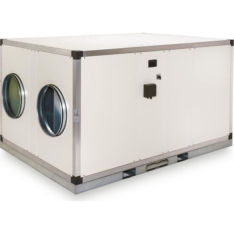 Centrale double-flux THR 93% vert droite 10000 m3/h, PRO REG batterie eau chaude S&P (UNELVENT) 241223